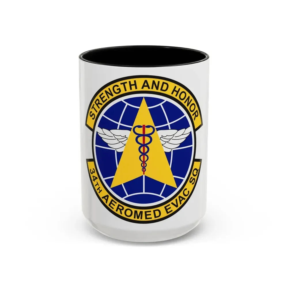 34th Aeromedical Evacuation Squadron (U.S. Air Force) Accent Coffee Mug 15oz Black - Go Mug Yourself