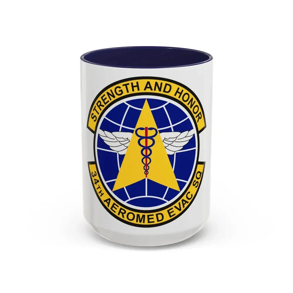 34th Aeromedical Evacuation Squadron (U.S. Air Force) Accent Coffee Mug 15oz Navy - Go Mug Yourself