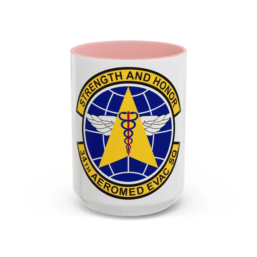 34th Aeromedical Evacuation Squadron (U.S. Air Force) Accent Coffee Mug 15oz Pink - Go Mug Yourself
