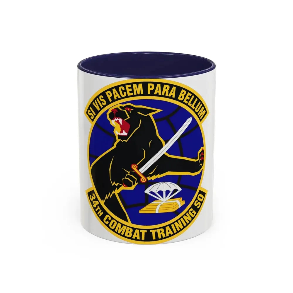 34th Combat Training Squadron (U.S. Air Force) Accent Coffee Mug 11oz Navy - Go Mug Yourself