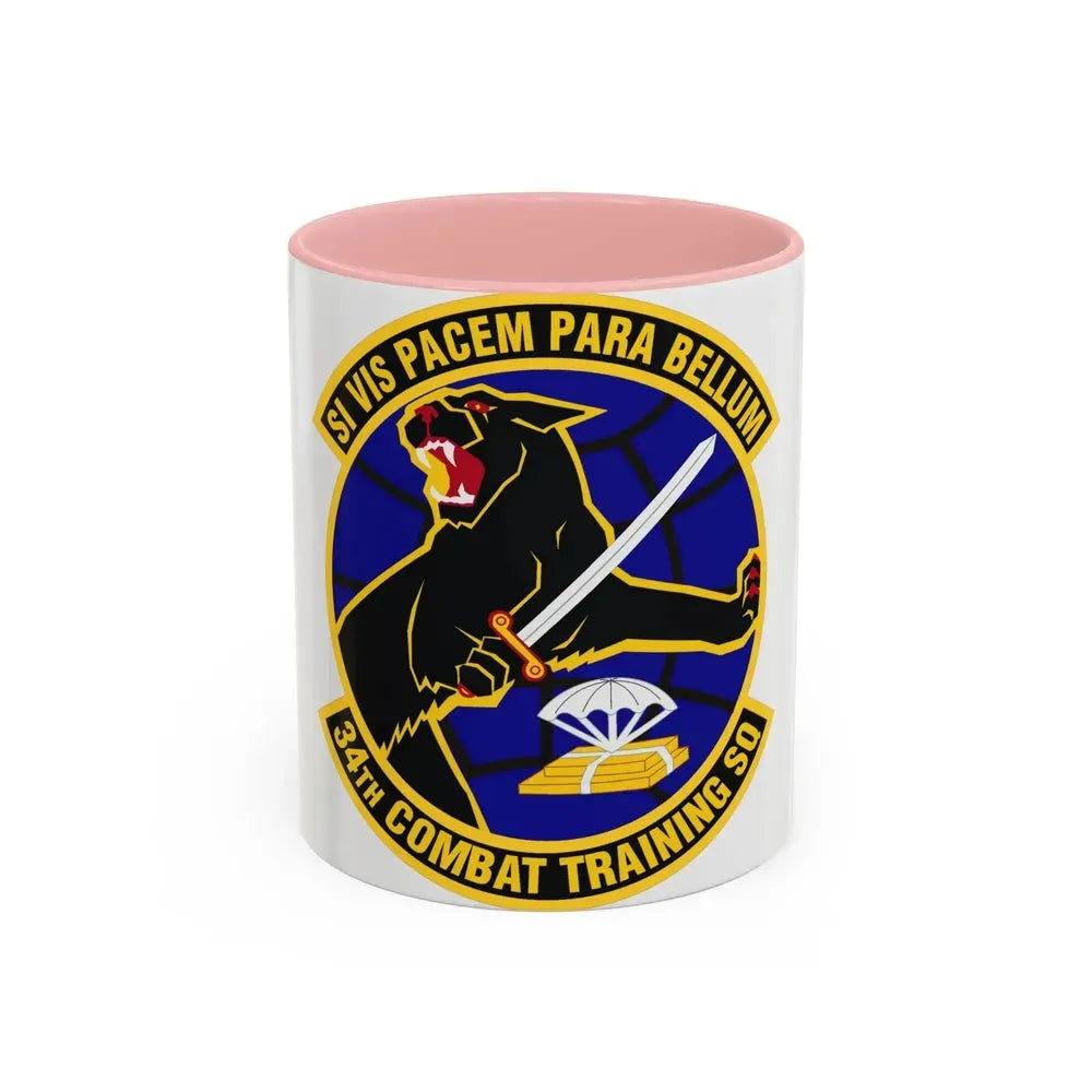 34th Combat Training Squadron (U.S. Air Force) Accent Coffee Mug 11oz Pink - Go Mug Yourself