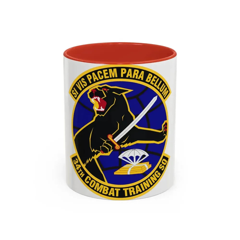 34th Combat Training Squadron (U.S. Air Force) Accent Coffee Mug 11oz Red - Go Mug Yourself