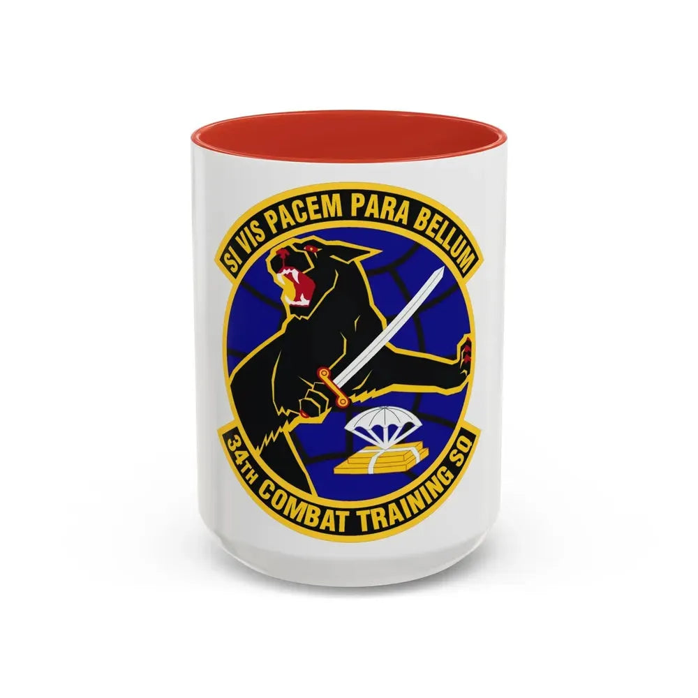 34th Combat Training Squadron (U.S. Air Force) Accent Coffee Mug 15oz Red - Go Mug Yourself