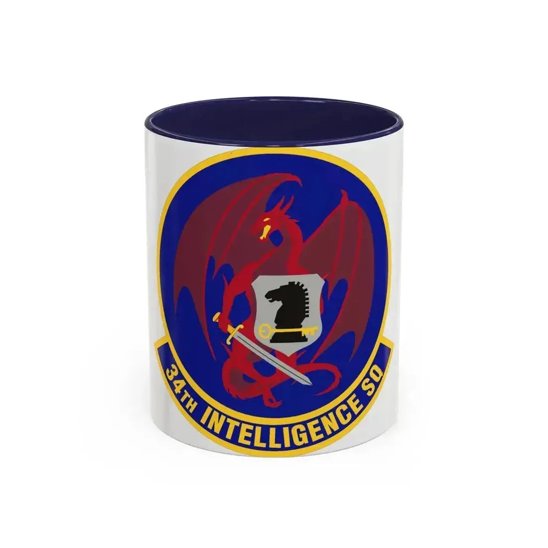34th Intelligence Squadron (U.S. Air Force) Accent Coffee Mug 11oz Navy - Go Mug Yourself