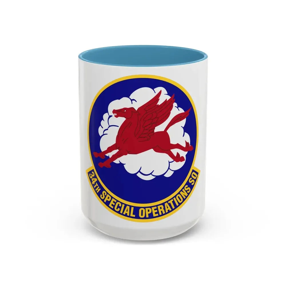 34th Special Operations Squadron (U.S. Air Force) Accent Coffee Mug 15oz Light Blue - Go Mug Yourself