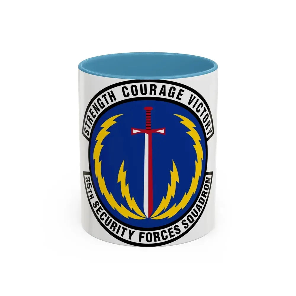 35 Security Forces Squadron PACAF (U.S. Air Force) Accent Coffee Mug 11oz Light Blue - Go Mug Yourself