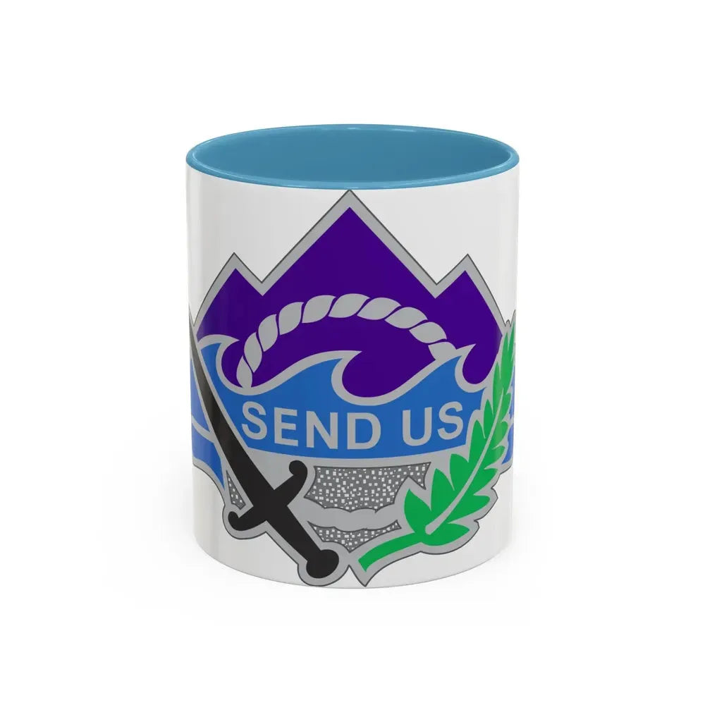 350 Civil Affairs Command 2 (U.S. Army) Accent Coffee Mug 11oz Light Blue - Go Mug Yourself