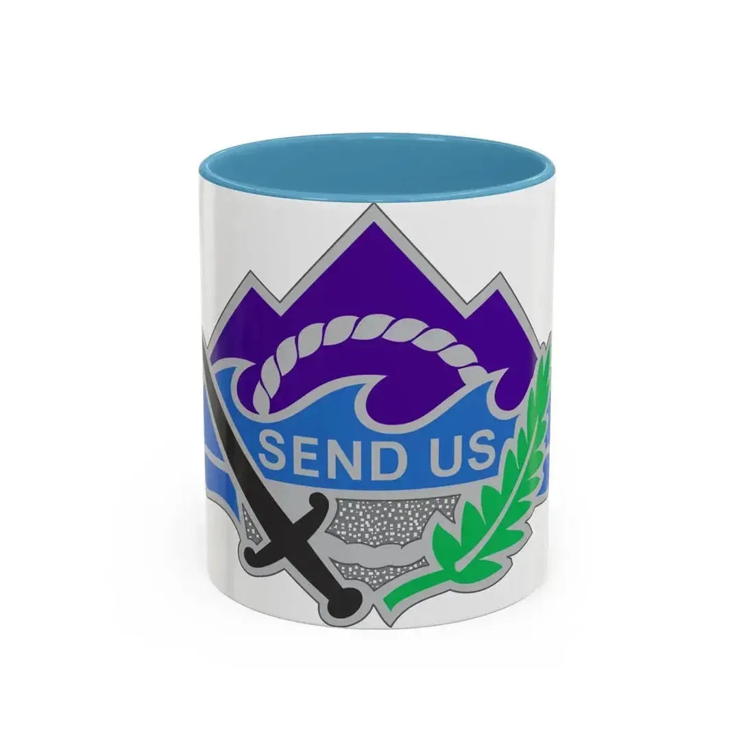 350 Civil Affairs Command 2 (U.S. Army) Accent Coffee Mug 11oz Light Blue - Go Mug Yourself