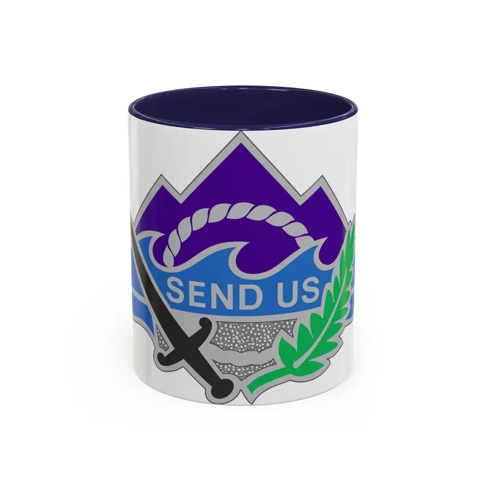 350 Civil Affairs Command 2 (U.S. Army) Accent Coffee Mug 11oz Navy - Go Mug Yourself