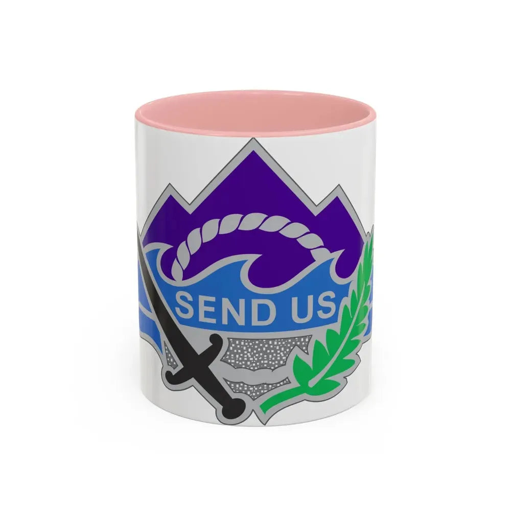 350 Civil Affairs Command 2 (U.S. Army) Accent Coffee Mug 11oz Pink - Go Mug Yourself