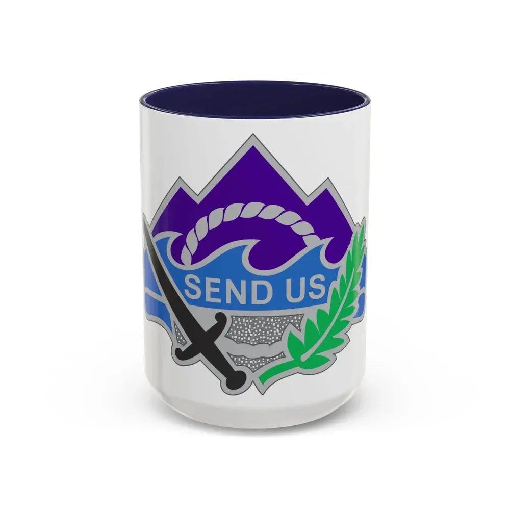 350 Civil Affairs Command 2 (U.S. Army) Accent Coffee Mug 15oz Navy - Go Mug Yourself