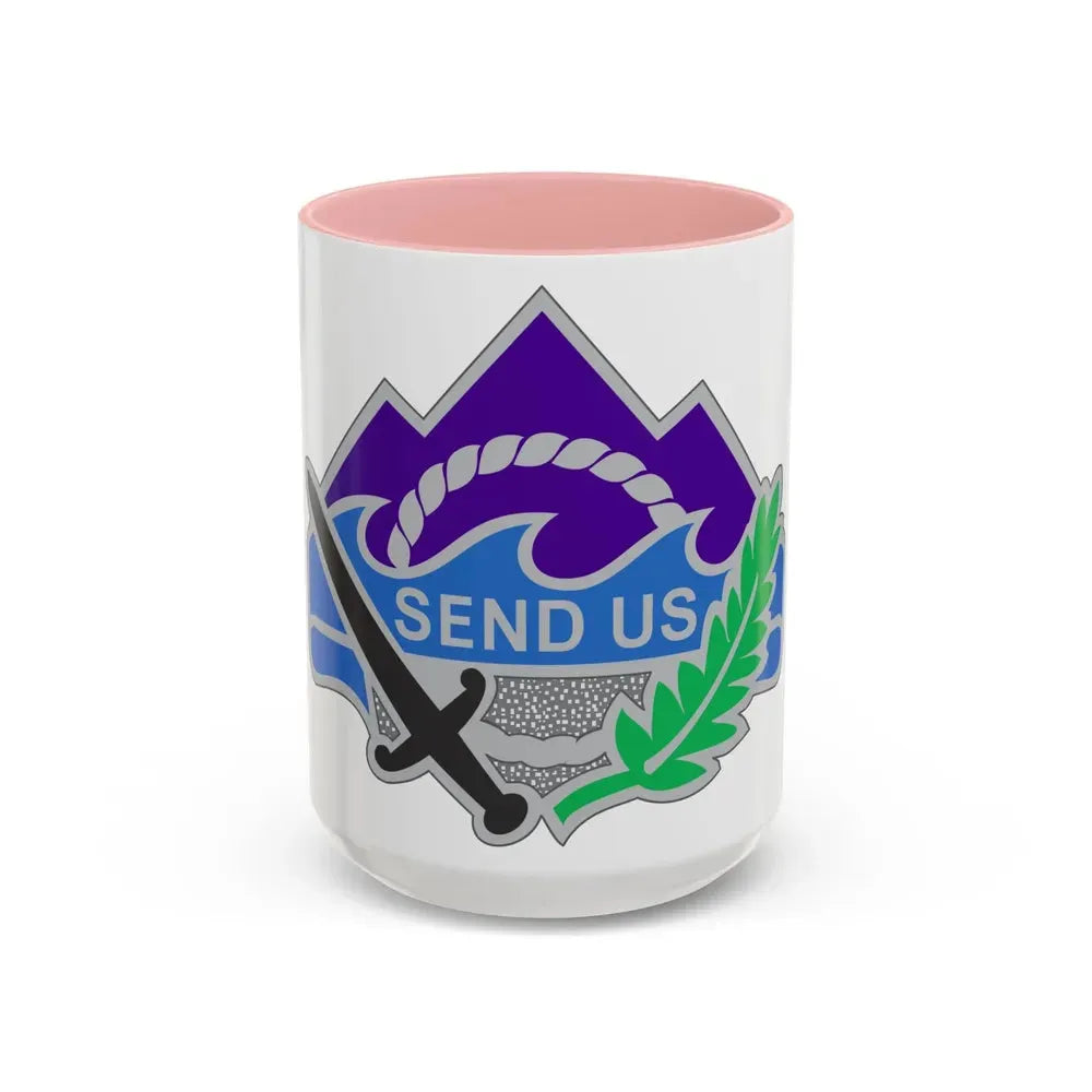 350 Civil Affairs Command 2 (U.S. Army) Accent Coffee Mug 15oz Pink - Go Mug Yourself