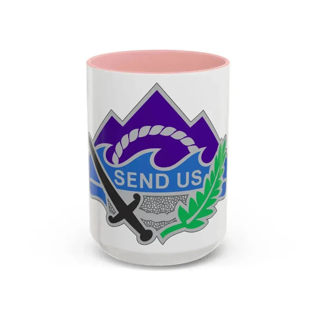 350 Civil Affairs Command 2 (U.S. Army) Accent Coffee Mug 15oz Pink - Go Mug Yourself