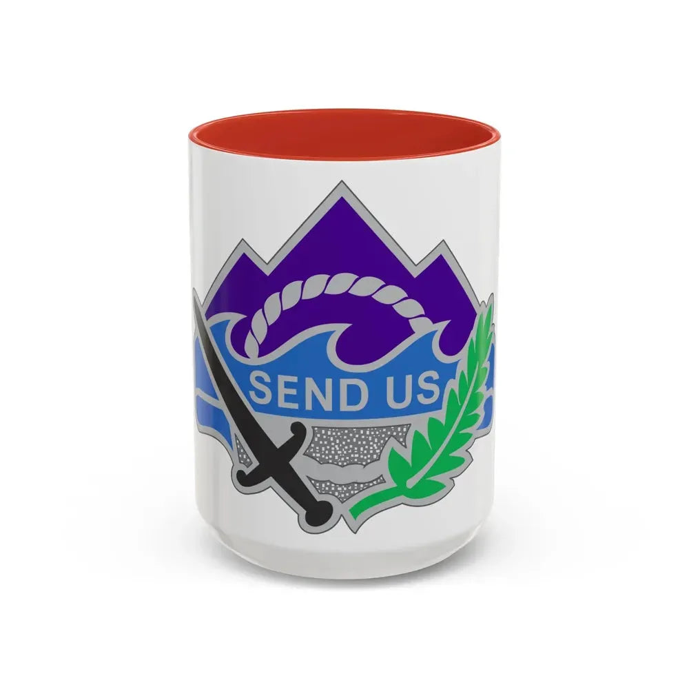 350 Civil Affairs Command 2 (U.S. Army) Accent Coffee Mug 15oz Red - Go Mug Yourself