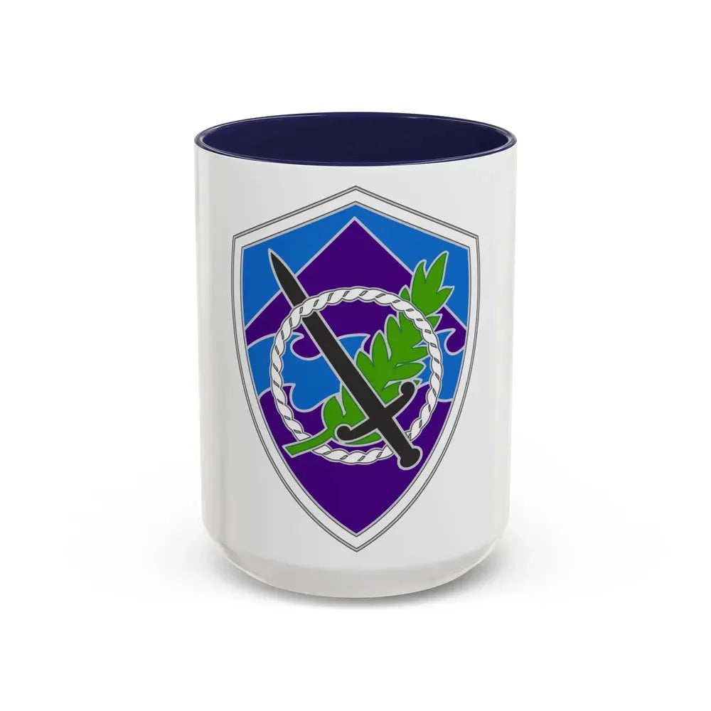 350 Civil Affairs Command 3 (U.S. Army) Accent Coffee Mug 15oz Navy - Go Mug Yourself
