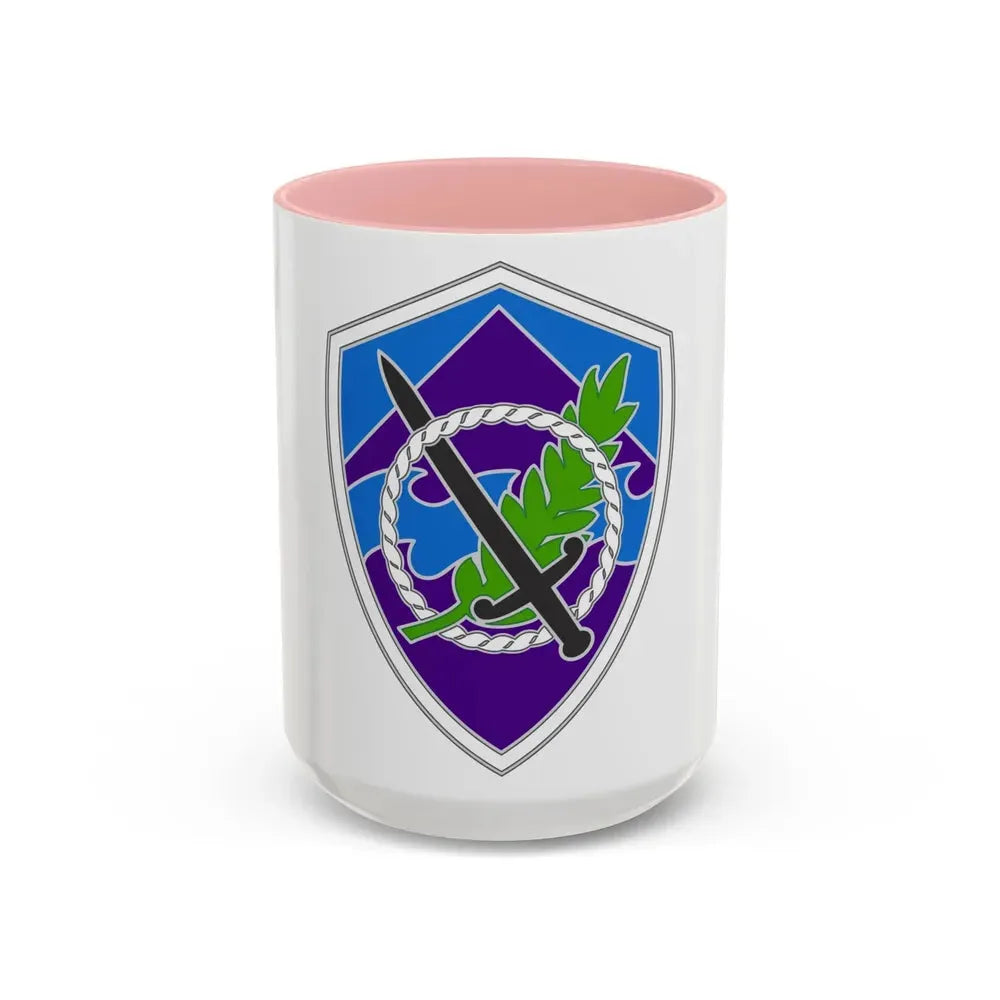 350 Civil Affairs Command 3 (U.S. Army) Accent Coffee Mug 15oz Pink - Go Mug Yourself