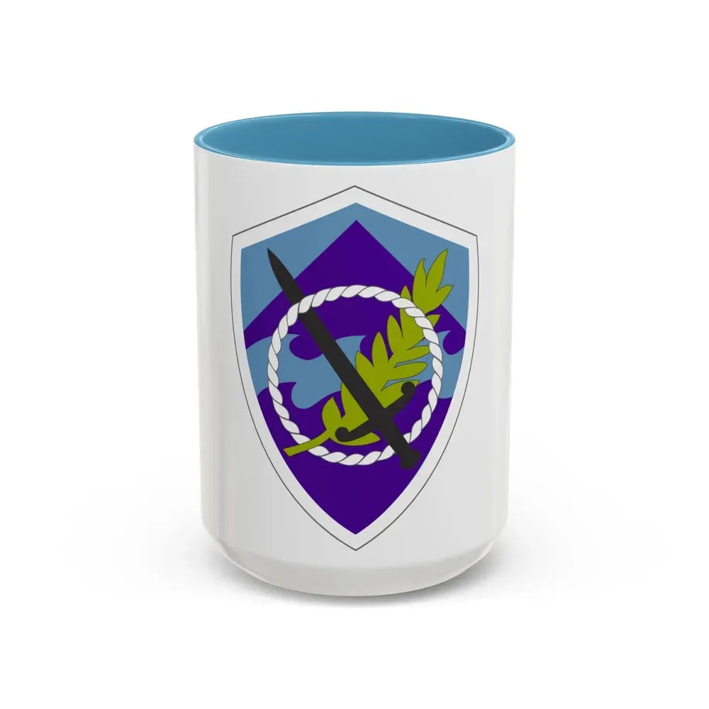 350 Civil Affairs Command (U.S. Army) Accent Coffee Mug 15oz Light Blue - Go Mug Yourself