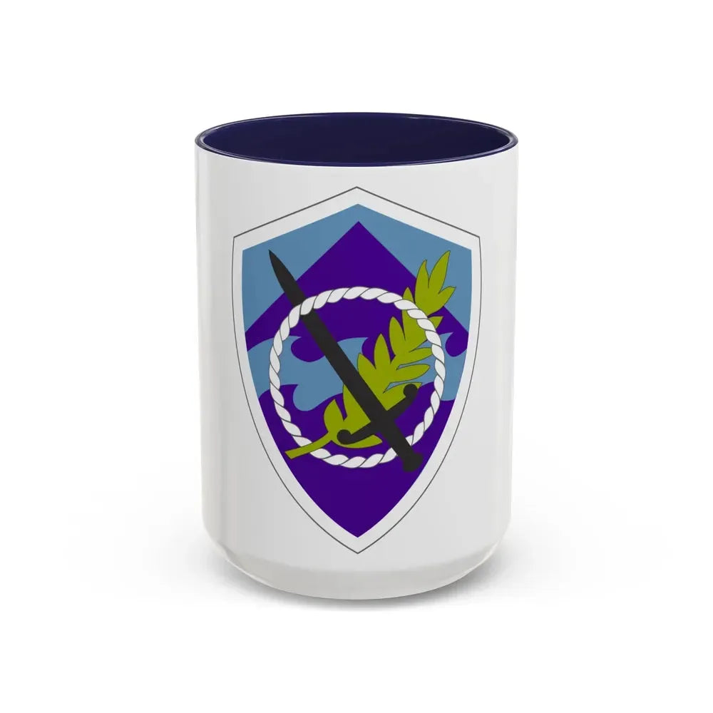 350 Civil Affairs Command (U.S. Army) Accent Coffee Mug 15oz Navy - Go Mug Yourself