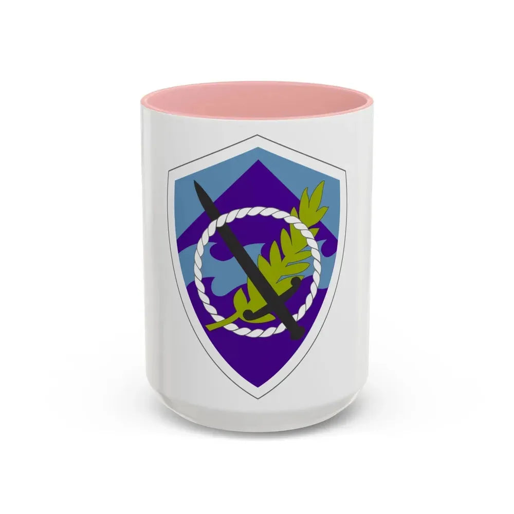 350 Civil Affairs Command (U.S. Army) Accent Coffee Mug 15oz Pink - Go Mug Yourself