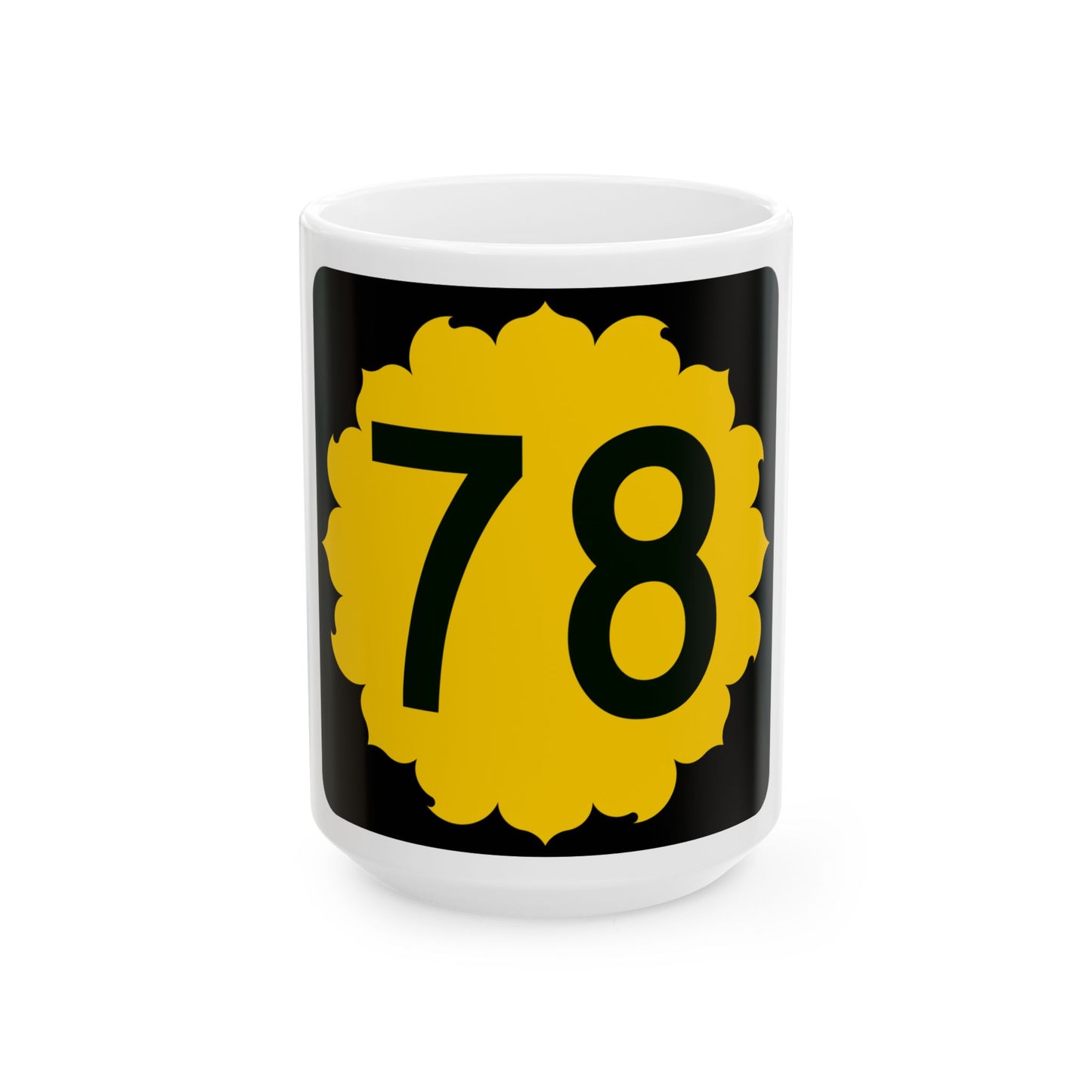 K-78 (Kansas) (Road Sign) White Coffee Mug