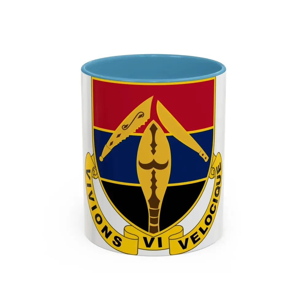 351 Armored Field Artillery Battalion (U.S. Army) Accent Coffee Mug 11oz Light Blue - Go Mug Yourself