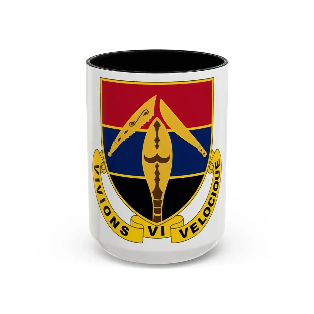 351 Armored Field Artillery Battalion (U.S. Army) Accent Coffee Mug 15oz Black - Go Mug Yourself