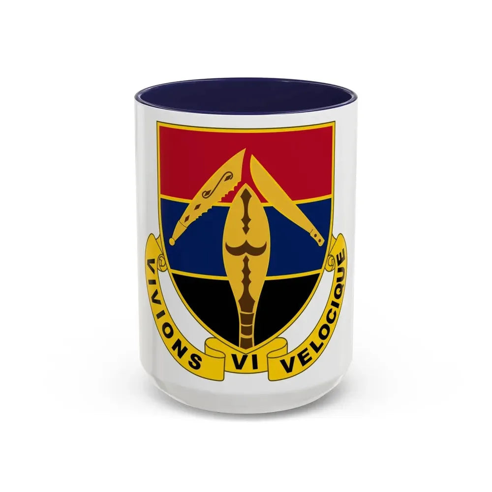 351 Armored Field Artillery Battalion (U.S. Army) Accent Coffee Mug 15oz Navy - Go Mug Yourself