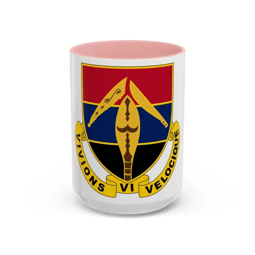 351 Armored Field Artillery Battalion (U.S. Army) Accent Coffee Mug 15oz Pink - Go Mug Yourself