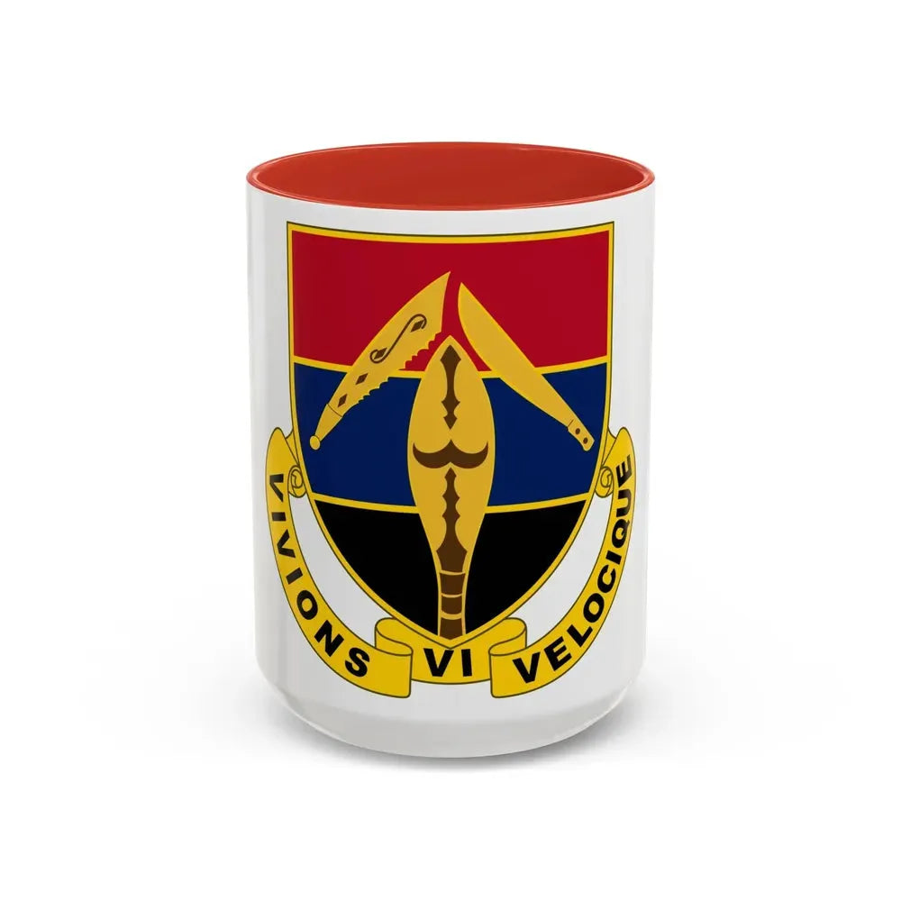 351 Armored Field Artillery Battalion (U.S. Army) Accent Coffee Mug 15oz Red - Go Mug Yourself
