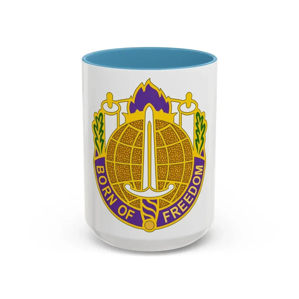 351 Civil Affairs Command 2 (U.S. Army) Accent Coffee Mug 15oz Light Blue - Go Mug Yourself