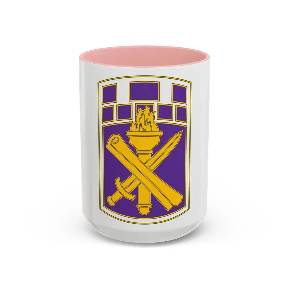 351 Civil Affairs Command 3 (U.S. Army) Accent Coffee Mug 15oz Pink - Go Mug Yourself