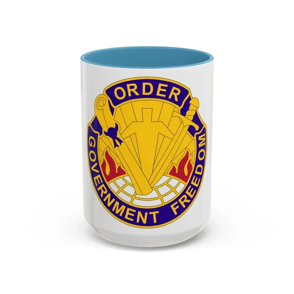 353 Civil Affairs Command 2 (U.S. Army) Accent Coffee Mug 15oz Light Blue - Go Mug Yourself