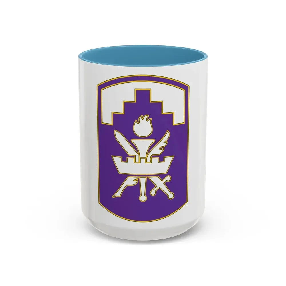 353 Civil Affairs Command 3 (U.S. Army) Accent Coffee Mug 15oz Light Blue - Go Mug Yourself