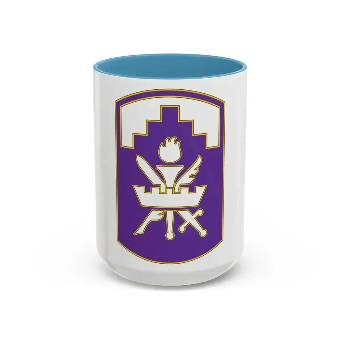 353 Civil Affairs Command 3 (U.S. Army) Accent Coffee Mug 15oz Light Blue - Go Mug Yourself