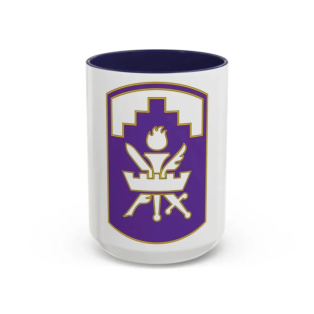 353 Civil Affairs Command 3 (U.S. Army) Accent Coffee Mug 15oz Navy - Go Mug Yourself