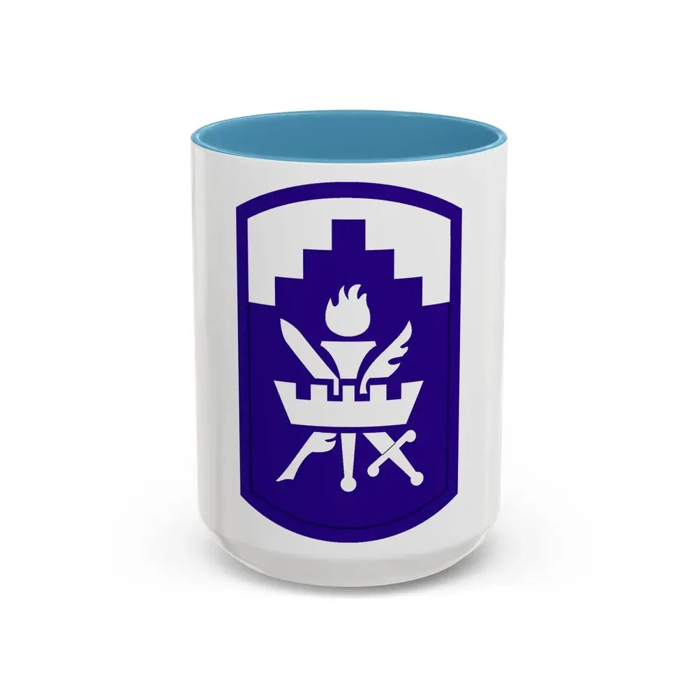 353 Civil Affairs Command (U.S. Army) Accent Coffee Mug 15oz Light Blue - Go Mug Yourself