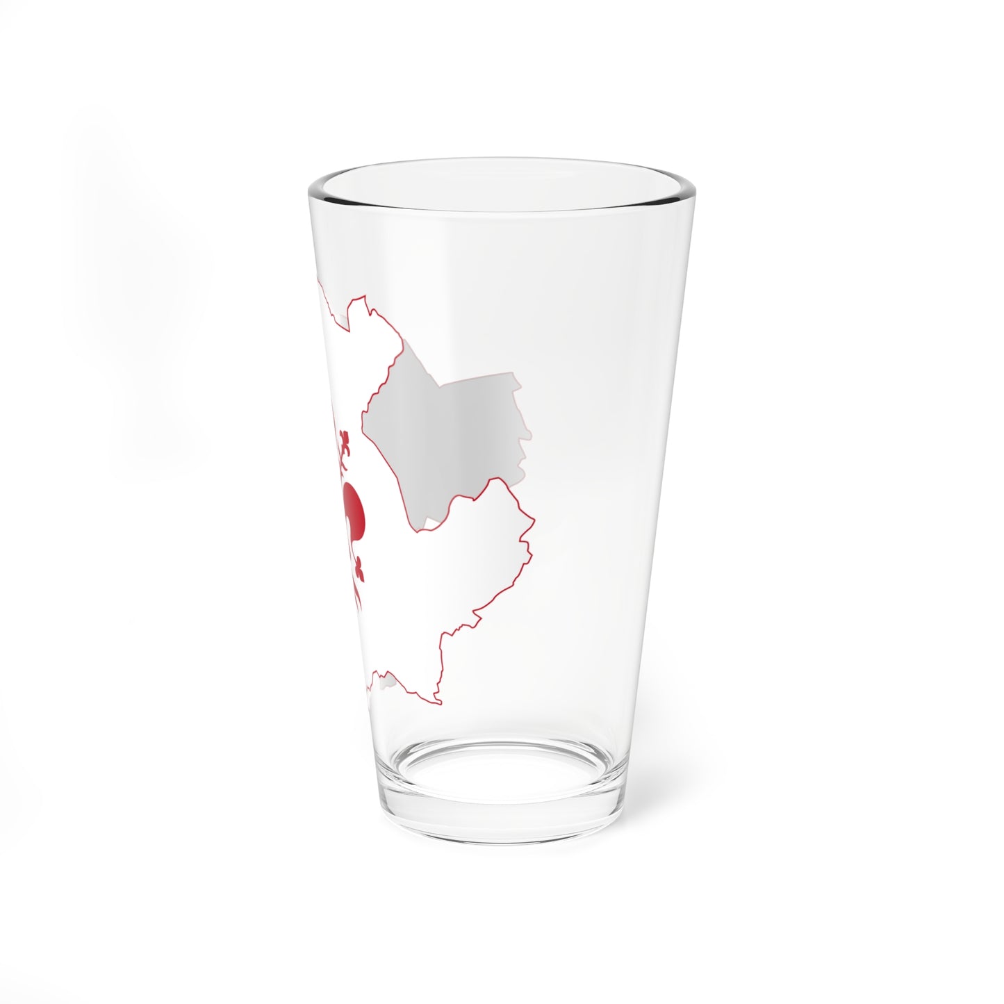 Flag map of Florence (Italy) Pint Glass 16oz