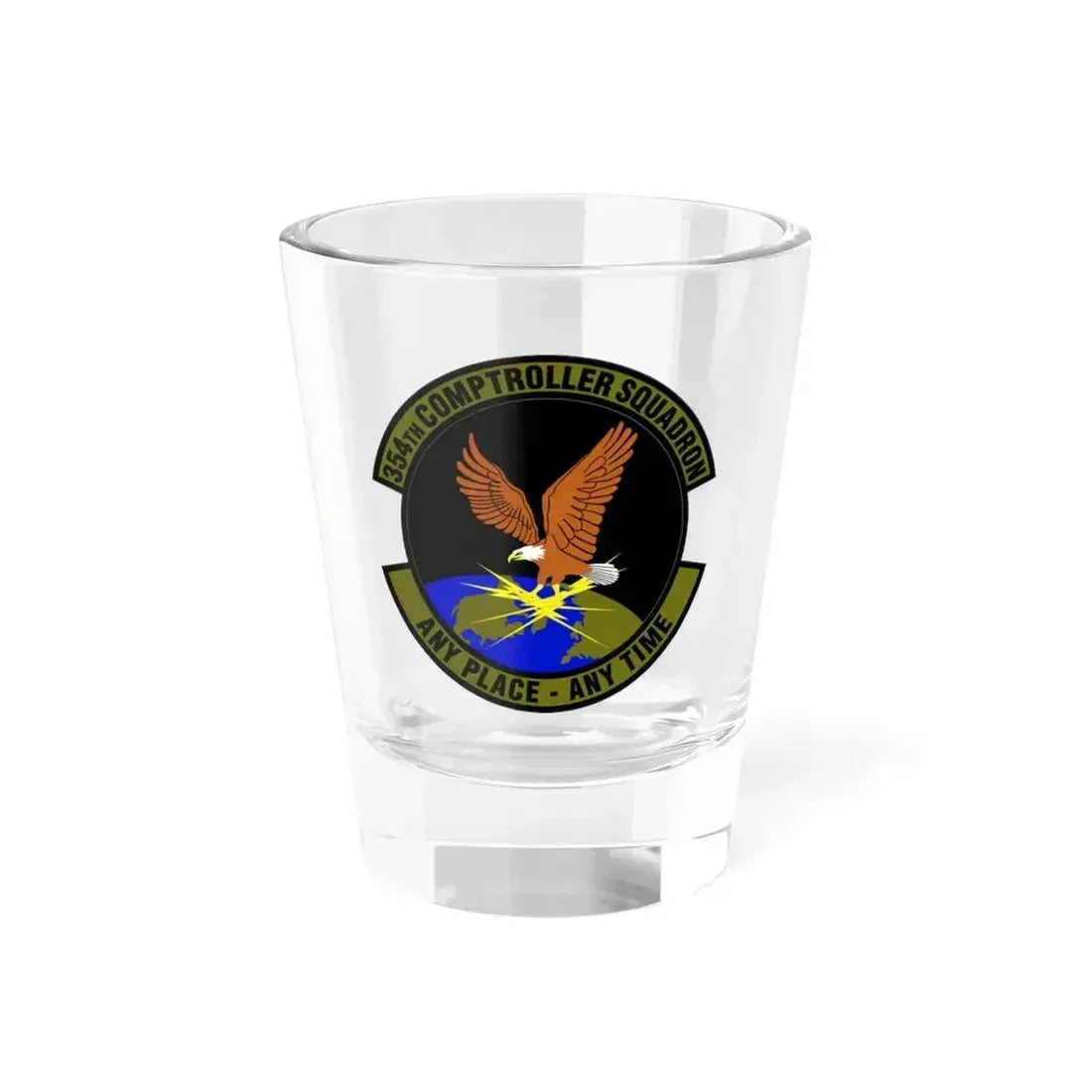 354th Comptroller Squadron (U.S. Air Force) Shot Glass 1.5oz 1.5oz - Go Mug Yourself