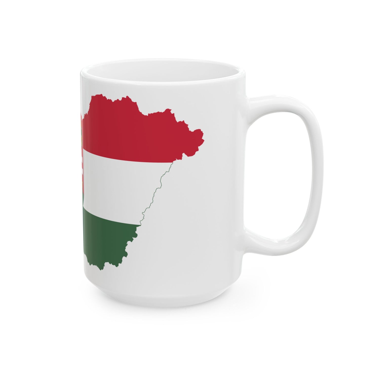 Flag-map of Hungary 1920-1921 (Hungary) White Coffee Mug