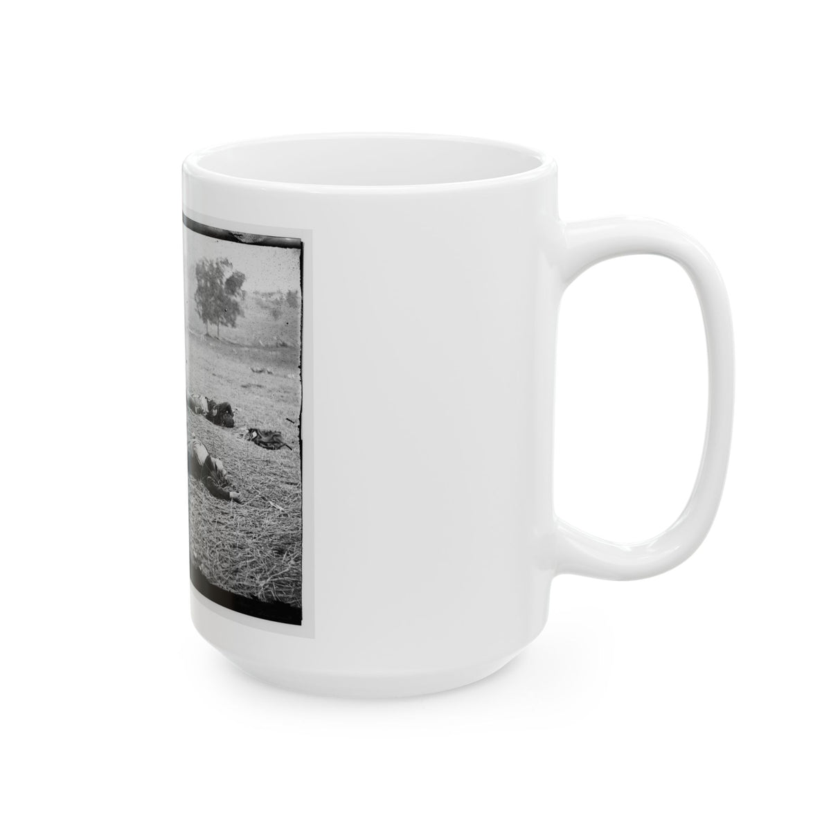 Gettysburg, Pa. Bodies Of Federal Soldiers, Killed On July 1, Near The Mcpherson Woods (U.S. Civil War) White Coffee Mug