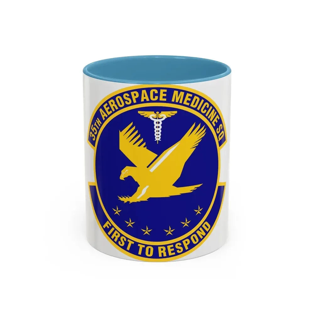 35th Aerospace Medicine Squadron (U.S. Air Force) Accent Coffee Mug 11oz Light Blue - Go Mug Yourself