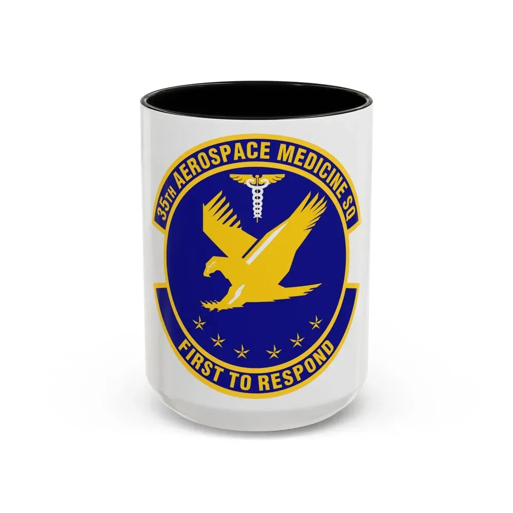 35th Aerospace Medicine Squadron (U.S. Air Force) Accent Coffee Mug 15oz Black - Go Mug Yourself