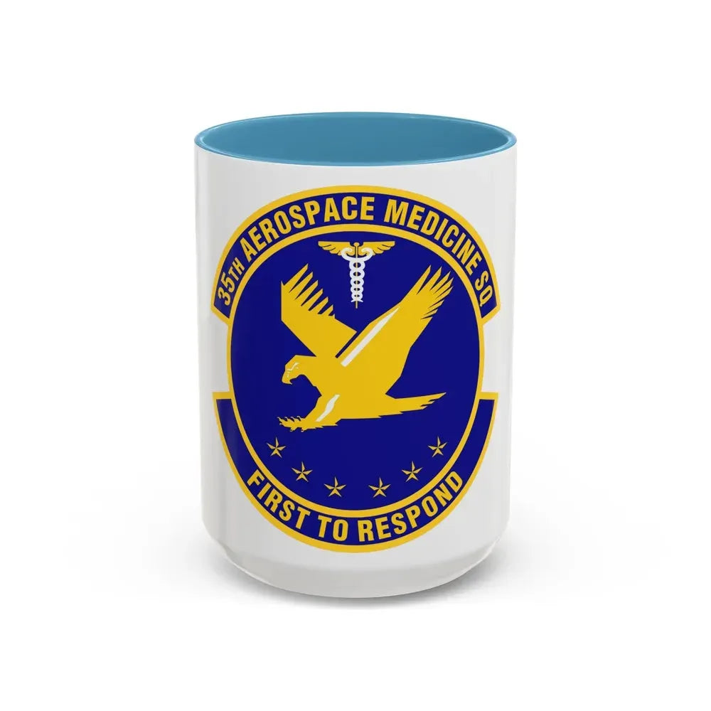 35th Aerospace Medicine Squadron (U.S. Air Force) Accent Coffee Mug 15oz Light Blue - Go Mug Yourself