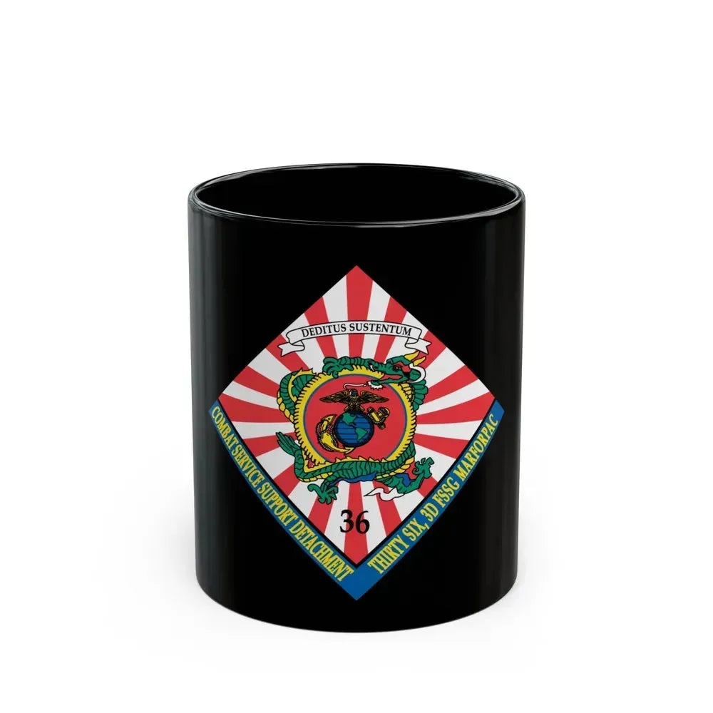 36 Combat Service Support Detachment (USMC) Black Coffee Mug 11oz - Go Mug Yourself