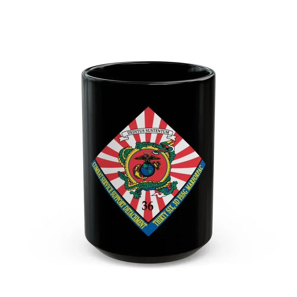 36 Combat Service Support Detachment (USMC) Black Coffee Mug 15oz - Go Mug Yourself