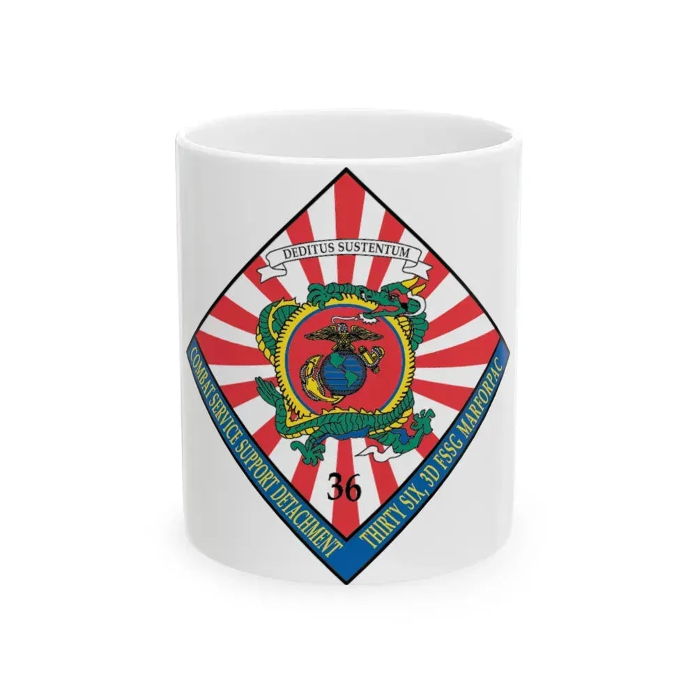 36 Combat Service (USMC) White Coffee Mug 11oz - Go Mug Yourself