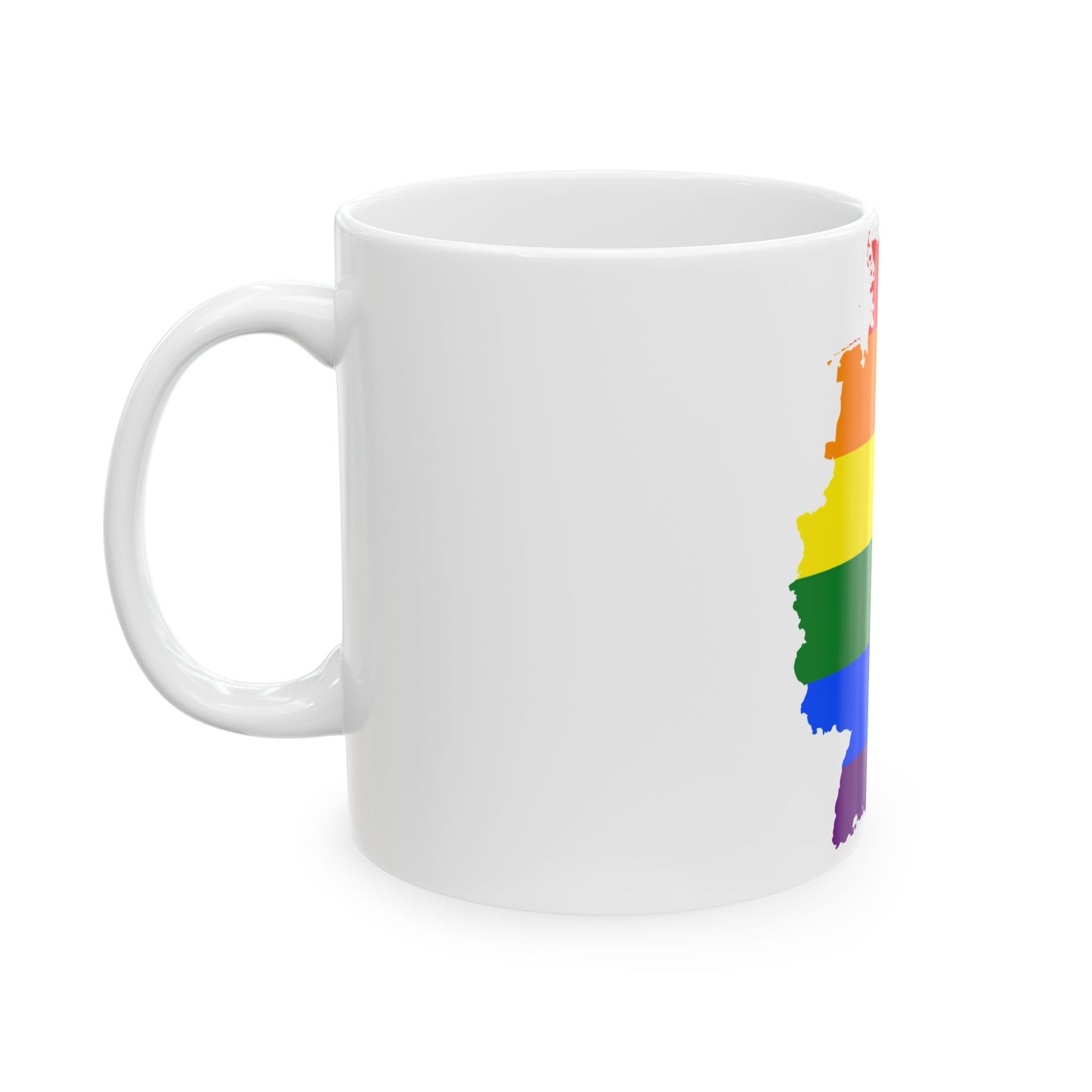 LGBT flag map of Germany (Germany) White Coffee Mug