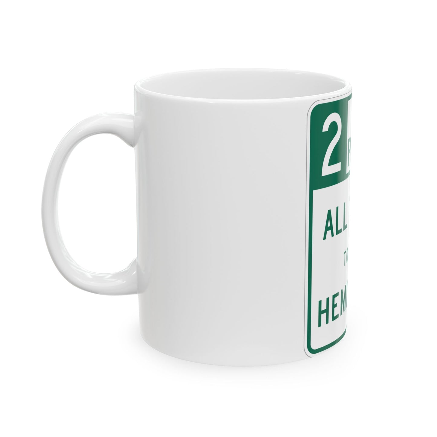 NYSDOT NYP2-8 (New York) (Road Sign) White Coffee Mug