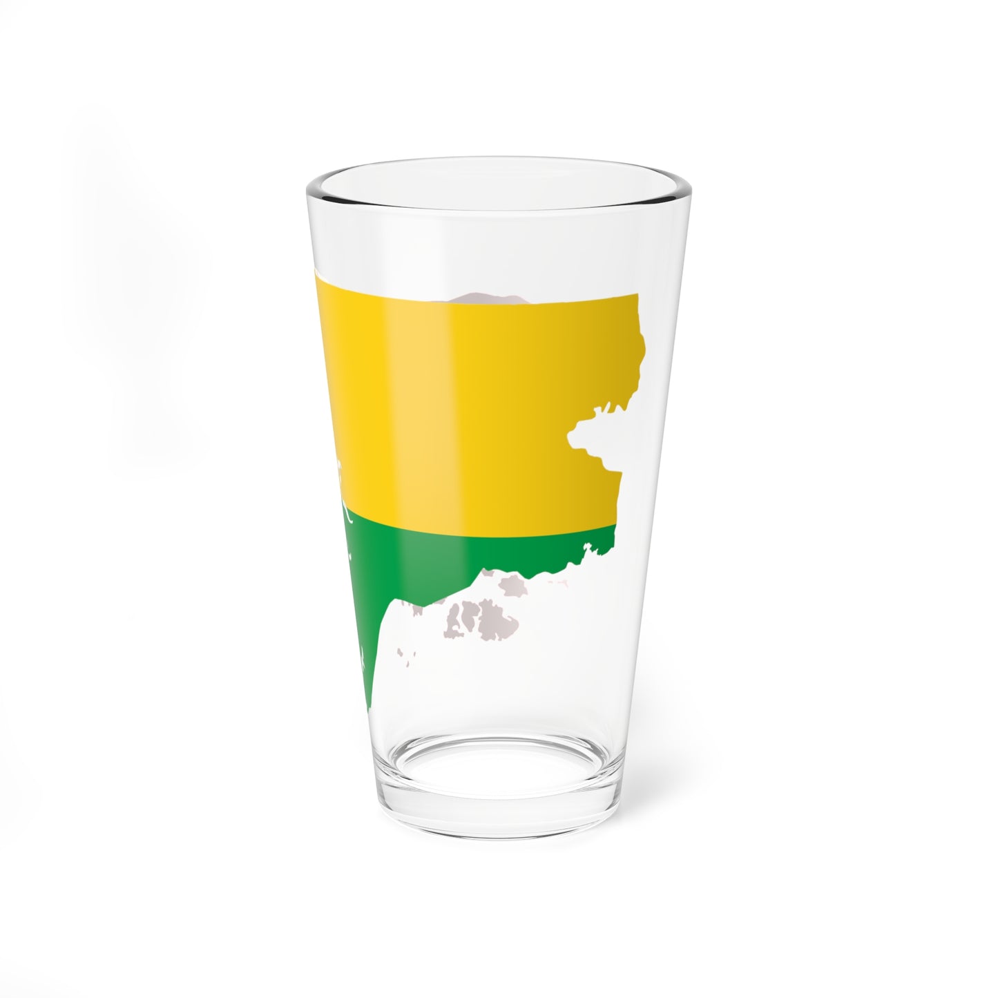 Flag map of Guinea-Bissau (Guinea) Pint Glass 16oz
