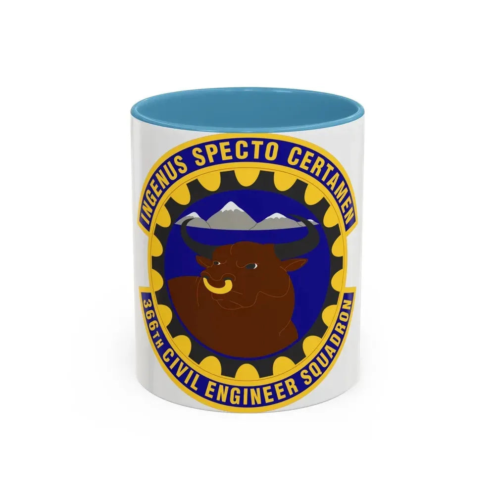 366 Civil Engineer Squadron ACC (U.S. Air Force) Accent Coffee Mug 11oz Light Blue - Go Mug Yourself